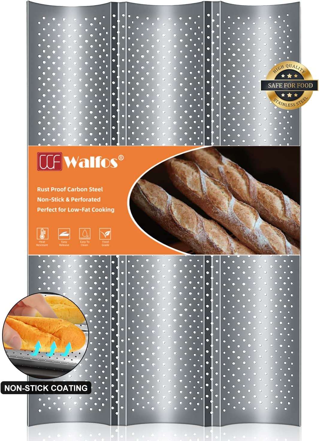 8. Walfos French & Baguette Bread Pan